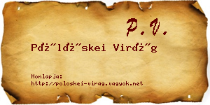 Pölöskei Virág névjegykártya